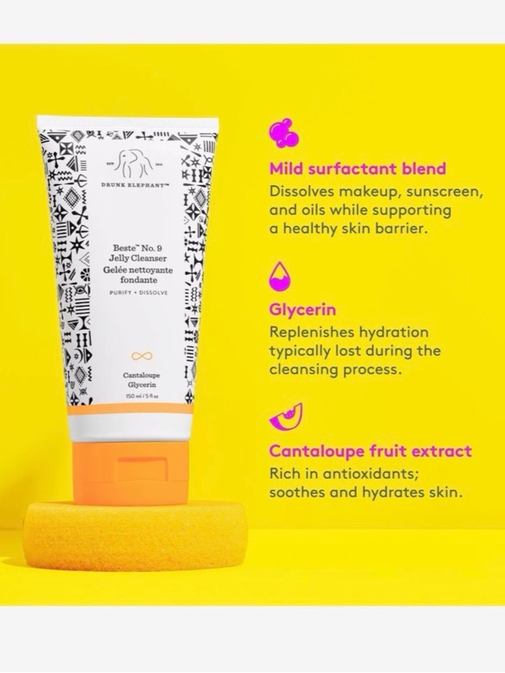 Drunk Elephant Beste No.9 Jelly Cleanser — White and Orange Packaging - Picture 16 of 17